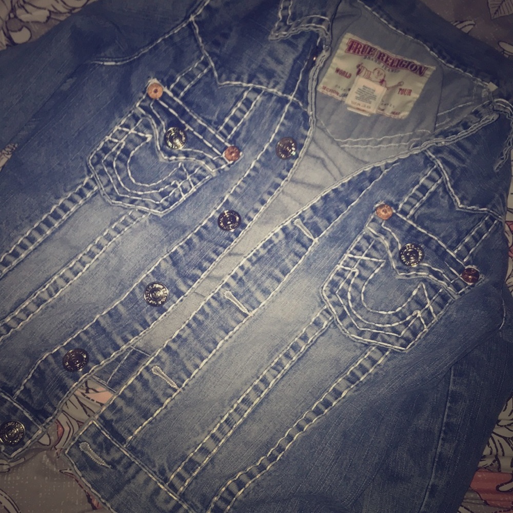 True religion unisex jean jacket